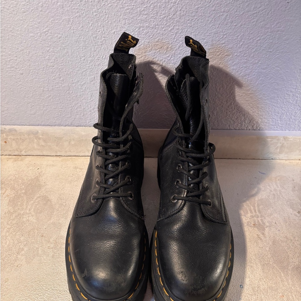 Dr. Martens Platform Jadon Black Lace Up Boots